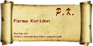 Parma Koridon névjegykártya